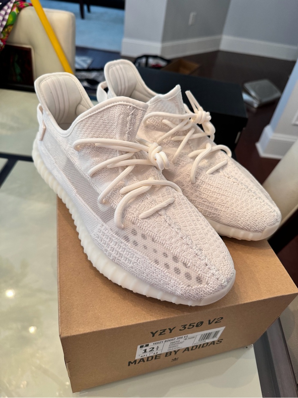 adidas Yeezy Boost 350 V2 Cream White Athletic Shoes